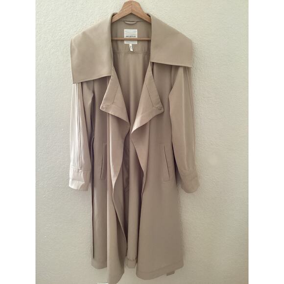 Avec Les Filles Tan Classic Trench Coat Preppy Minimalist - Picture 1 of 5